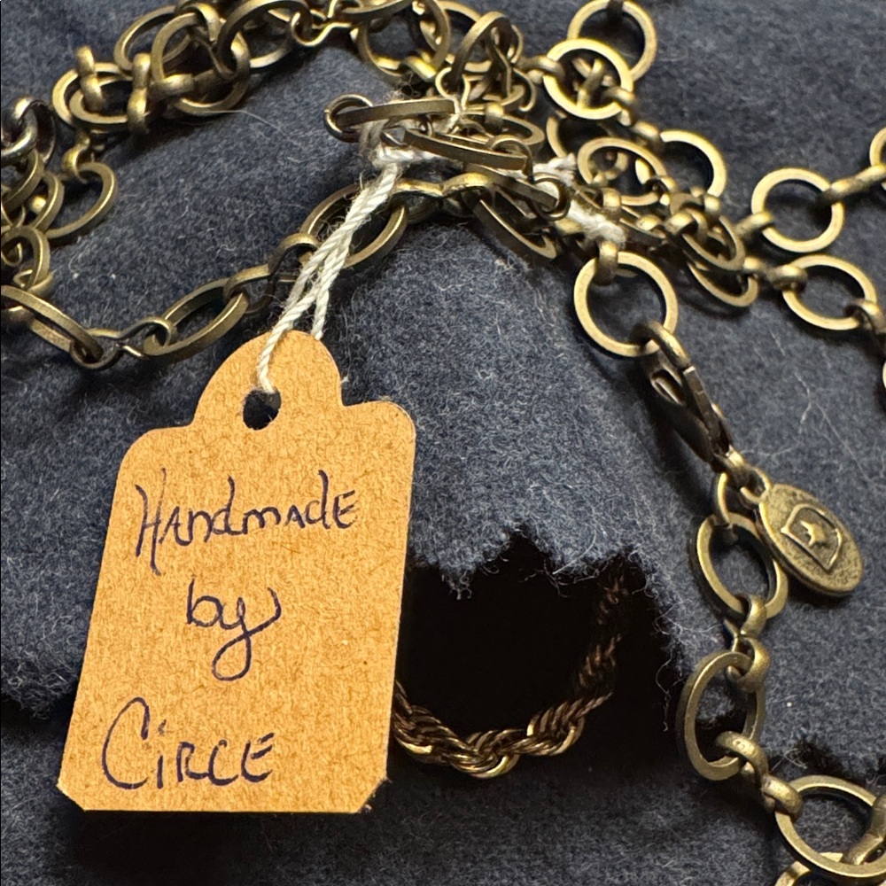 Handmade Blue and Silver Pendant Necklace - Picture 3 of 4